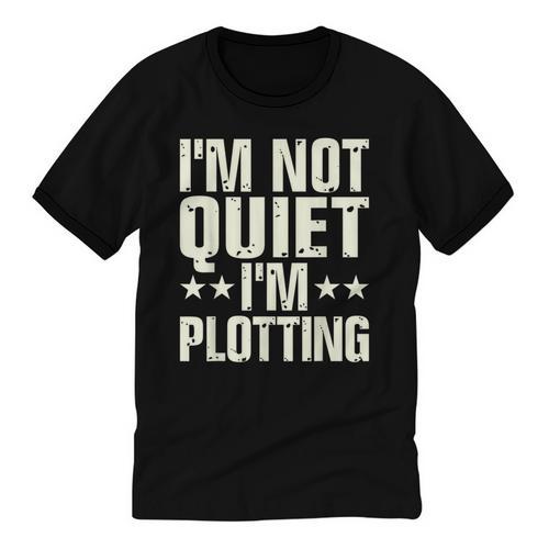 I'm Not Quiet I'm Plotting I Introvert Unisex Cotton Ringer T-Shirt - Raresse