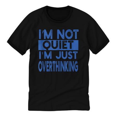 I'm Not Quite I'm Overthinking Introvert Quote Unisex Cotton Ringer T-Shirt - Raresse