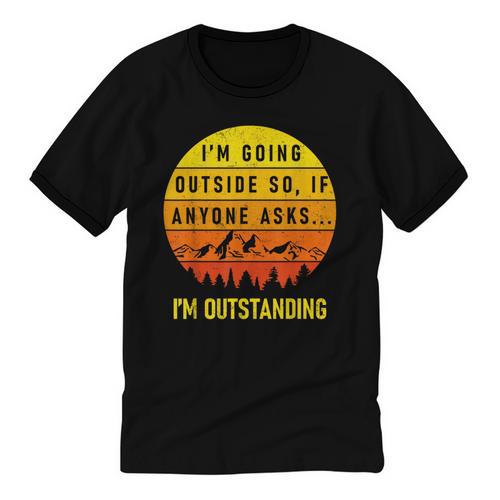 I'm Outstanding Retro Introvert Mountain Trip Lover Unisex Cotton Ringer T-Shirt - Raresse