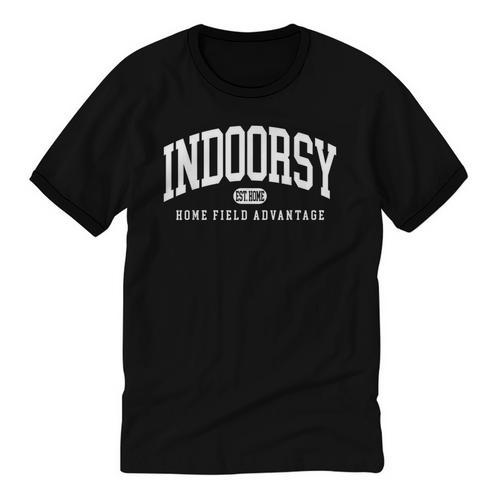 Indoorsy Vintage Varsity Style Introvert Unisex Cotton Ringer T-Shirt - Raresse
