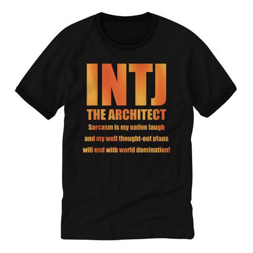 INTJ Architect Personality Introvert Sarcastic Orange Unisex Cotton Ringer T-Shirt - Raresse