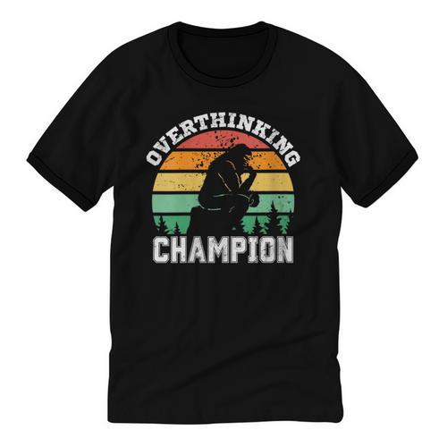 INTJ Introverts Shy Introvert Overthinking Champion Unisex Cotton Ringer T-Shirt - Raresse