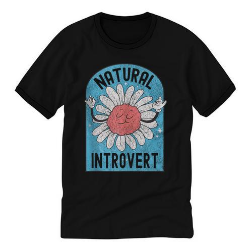 Introvert Cute Anti-Social Shy Person Inner Strength Unisex Cotton Ringer T-Shirt - Raresse
