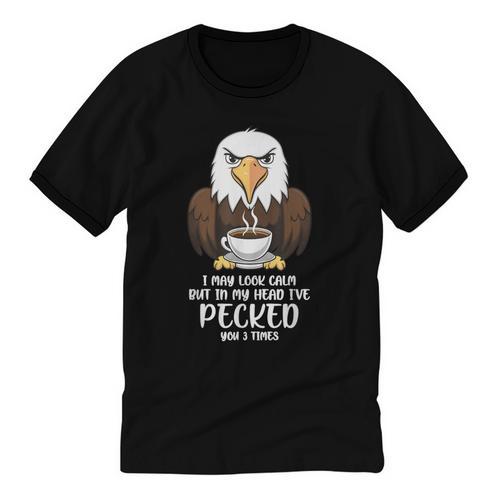 Introvert Eagle And Coffee Lovers Unisex Cotton Ringer T-Shirt - Raresse