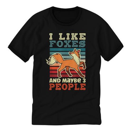 Introvert Fox Animal Lover Saying Loner Antisocial Unisex Cotton Ringer T-Shirt - Raresse