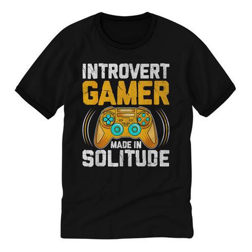 Introvert Gamer Video Games Anti Social Team Player Unisex Cotton Ringer T-Shirt - Raresse
