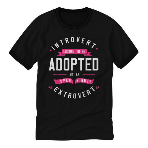 Introvert Looking To Be Adopted Introvert Humor Unisex Cotton Ringer T-Shirt - Raresse