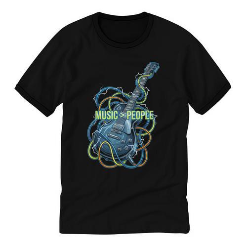 Introvert Music Lover Electric Guitar Rock Unisex Cotton Ringer T-Shirt - Raresse