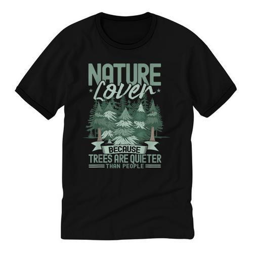 Introvert Nature Lover Introverted Forest Lover & Tree Unisex Cotton Ringer T-Shirt - Raresse