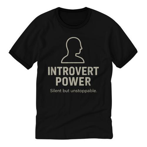 Introvert Power Silent But Unstoppable Unisex Cotton Ringer T-Shirt - Raresse