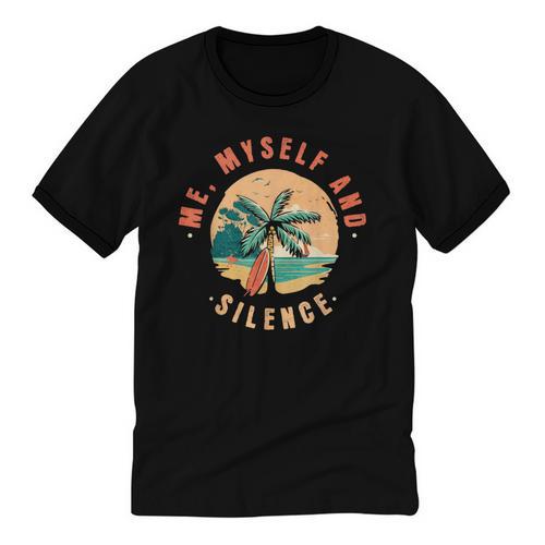 Introvert Relaxation Me Myself And Silence Summer Vacation Men Women Unisex Cotton Ringer T-Shirt - Raresse