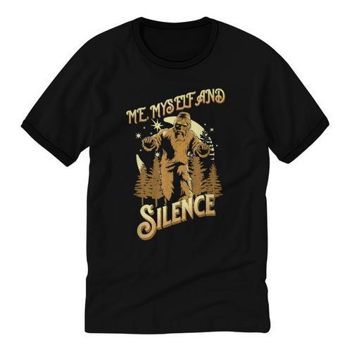Introvert Relaxation Me Myself And Silence Vacation Bigfoot Unisex Cotton Ringer T-Shirt - Raresse