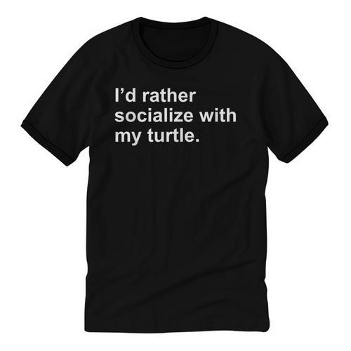 Introvert Sarcastic Turtle Owner Unisex Cotton Ringer T-Shirt - Raresse