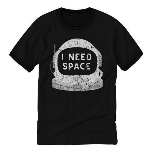 Introvert Space Helmet I Need Space Men Women Unisex Cotton Ringer T-Shirt - Raresse