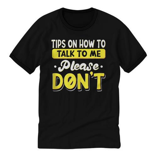 Introvert Tips On How To Talk To Me Please Don't Antisocial Unisex Cotton Ringer T-Shirt - Raresse