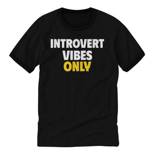 Introvert Vibes Only Unisex Cotton Ringer T-Shirt - Raresse