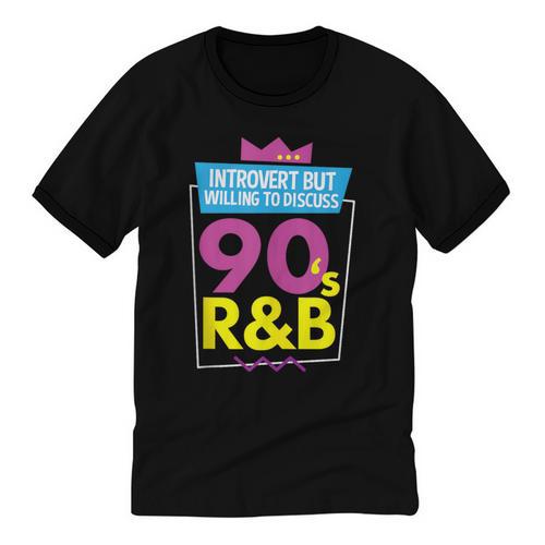 Introvert But Willing To Discuss 90s R&B 1990s Kid Unisex Cotton Ringer T-Shirt - Raresse