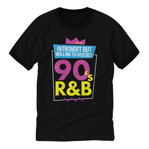 Introvert But Willing To Discuss 90s R&B 1990s Kid Unisex Cotton Ringer T-Shirt - Raresse