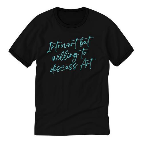 Introvert But Willing To Discuss Art Unisex Cotton Ringer T-Shirt - Raresse