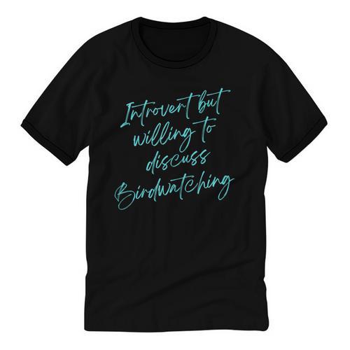 Introvert But Willing To Discuss Birdwatching Unisex Cotton Ringer T-Shirt - Raresse