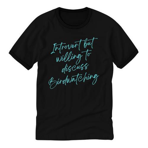 Introvert But Willing To Discuss Birdwatching Unisex Cotton Ringer T-Shirt - Raresse