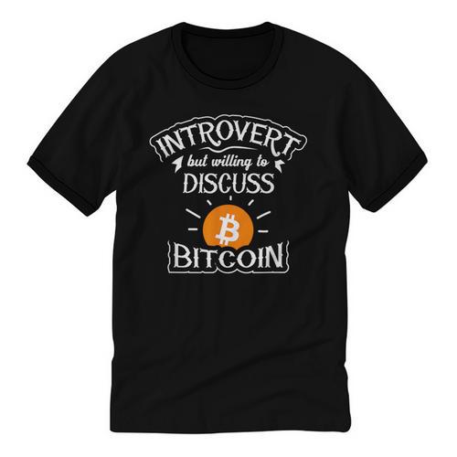 Introvert But Willing To Discuss Bitcoin Crypto Bitcoin Unisex Cotton Ringer T-Shirt - Raresse