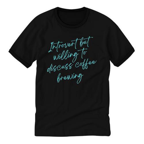 Introvert But Willing To Discuss Coffee Brewing Unisex Cotton Ringer T-Shirt - Raresse