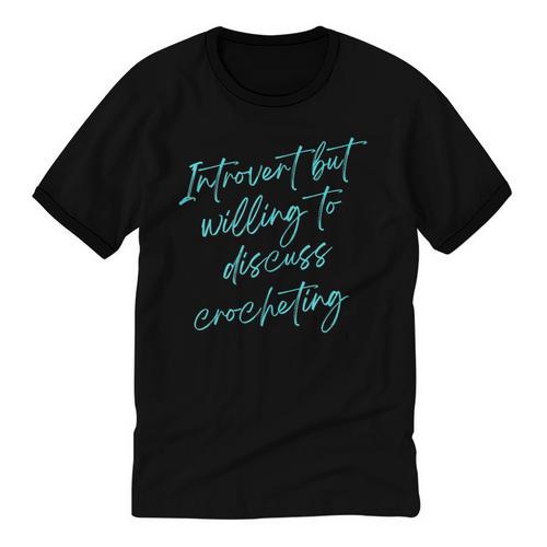 Introvert But Willing To Discuss Crocheting Unisex Cotton Ringer T-Shirt - Raresse