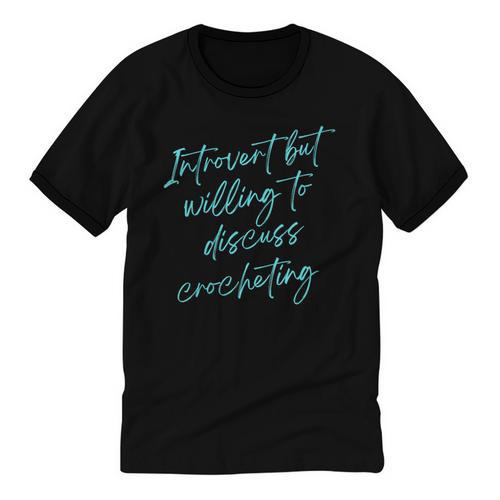 Introvert But Willing To Discuss Crocheting Unisex Cotton Ringer T-Shirt - Raresse