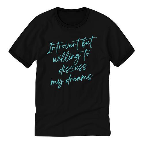 Introvert But Willing To Discuss My Dreams Unisex Cotton Ringer T-Shirt - Raresse