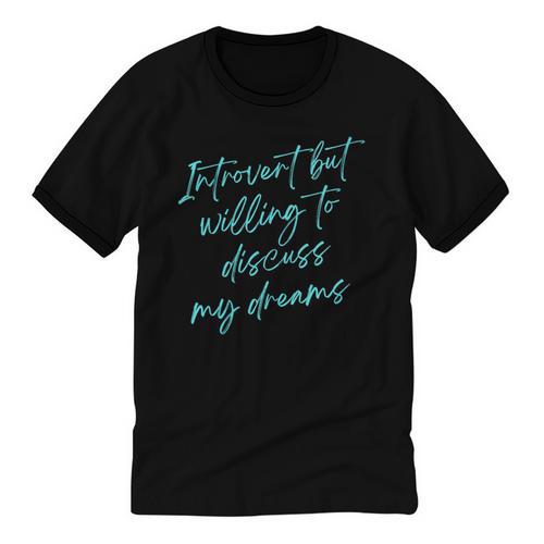 Introvert But Willing To Discuss My Dreams Unisex Cotton Ringer T-Shirt - Raresse