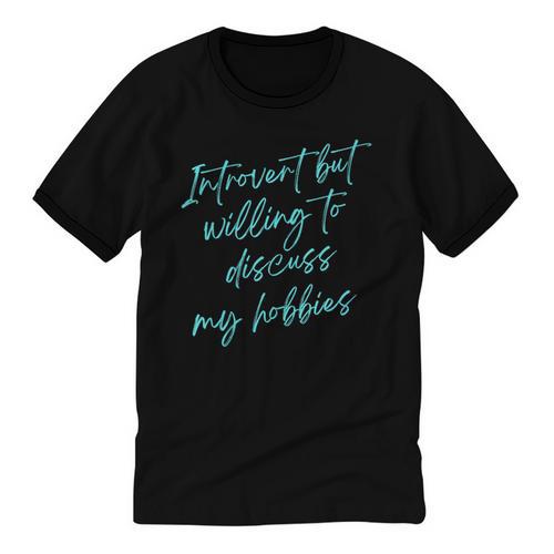 Introvert But Willing To Discuss My Hobbies Unisex Cotton Ringer T-Shirt - Raresse