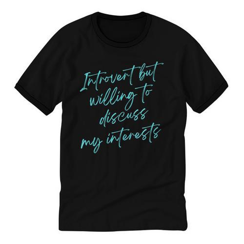 Introvert But Willing To Discuss My Interests Unisex Cotton Ringer T-Shirt - Raresse