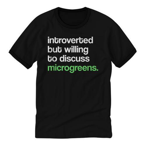 Introvert But Willing To Discuss Microgreens Urban Farming Unisex Cotton Ringer T-Shirt - Raresse