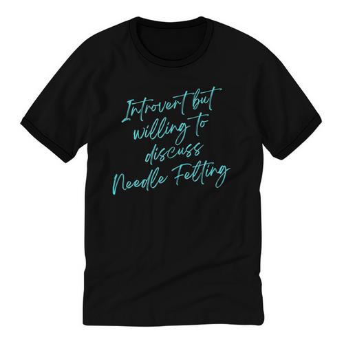 Introvert But Willing To Discuss Needle Felting Unisex Cotton Ringer T-Shirt - Raresse