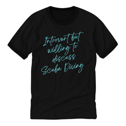 Introvert But Willing To Discuss Scuba Diving Unisex Cotton Ringer T-Shirt - Raresse