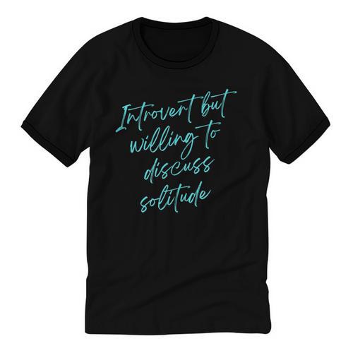 Introvert But Willing To Discuss Solitude Unisex Cotton Ringer T-Shirt - Raresse