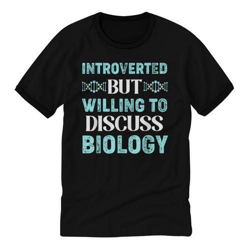 Introverted Biology Science Biologist Introverts Unisex Cotton Ringer T-Shirt - Raresse