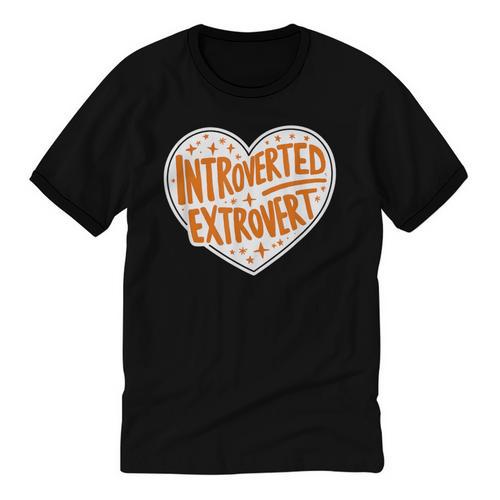 Introverted Extrovert People Hater Calm Peace Lover Unisex Cotton Ringer T-Shirt - Raresse