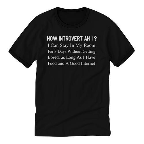 Introverted Extroverted Saying Social Introvert Unisex Cotton Ringer T-Shirt - Raresse