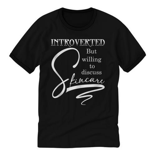 Introverted Skincare Esthetician Beautician Cosmetologist Unisex Cotton Ringer T-Shirt - Raresse
