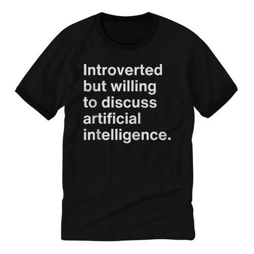 Introverted But Willing To Discuss AI Introverts Unisex Cotton Ringer T-Shirt - Raresse
