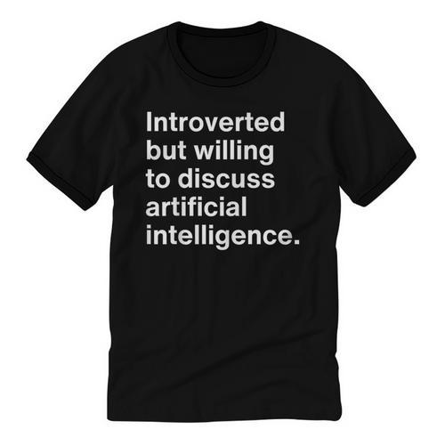 Introverted But Willing To Discuss AI Introverts Unisex Cotton Ringer T-Shirt - Raresse