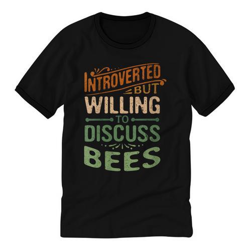 Introverted But Willing To Discuss Bees Animal Meme Unisex Cotton Ringer T-Shirt - Raresse