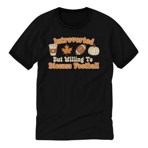 Introverted But Willing To Discuss Football Fall Unisex Cotton Ringer T-Shirt - Raresse