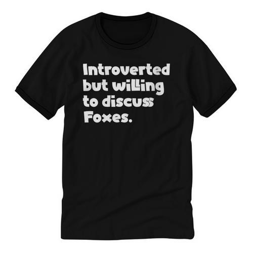 Introverted But Willing To Discuss Foxes Introvert Unisex Cotton Ringer T-Shirt - Raresse