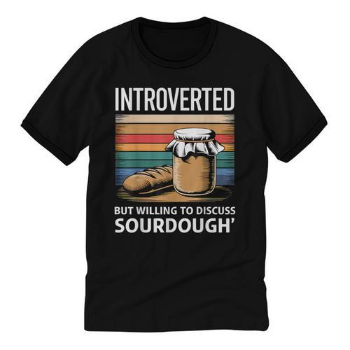 Introverted But Willing To Discuss Sourdough Vintage Baking Unisex Cotton Ringer T-Shirt - Raresse