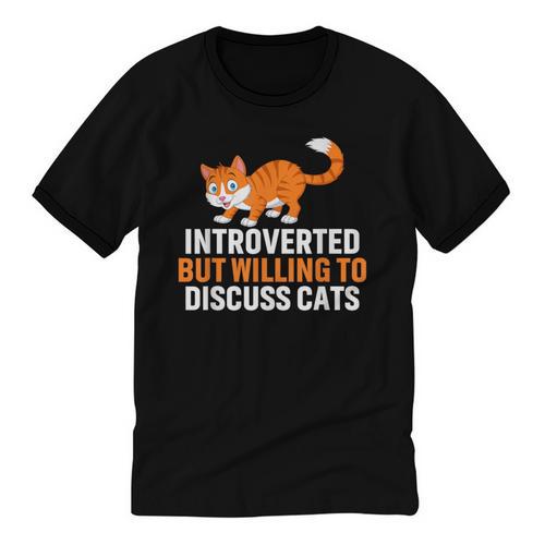 Introverts Cat Lover Introvert Antisocial Cats Anti Social Unisex Cotton Ringer T-Shirt - Raresse