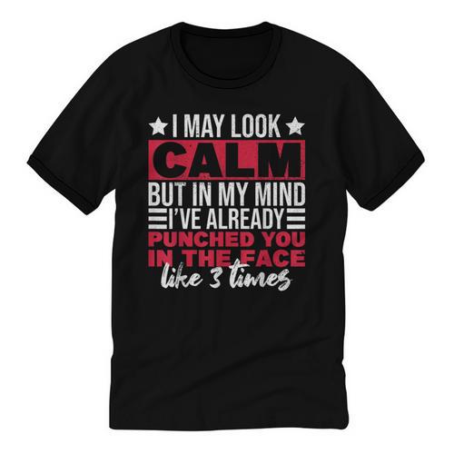 Introverts I May Look Calm But In My Head Unisex Cotton Ringer T-Shirt - Raresse