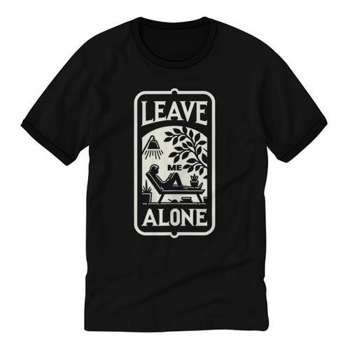 Introvert's Peaceful Solitude Graphic Leave Me Alone Quiet Unisex Cotton Ringer T-Shirt - Raresse